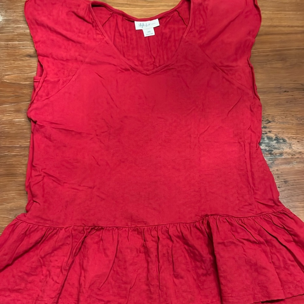 Style and Co peplum tshirt size SP